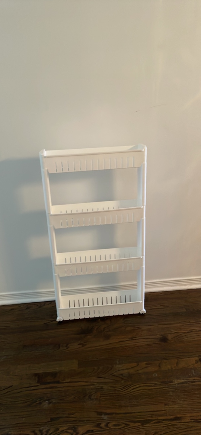 White Rolling Cart with 4 Layers - photo 2