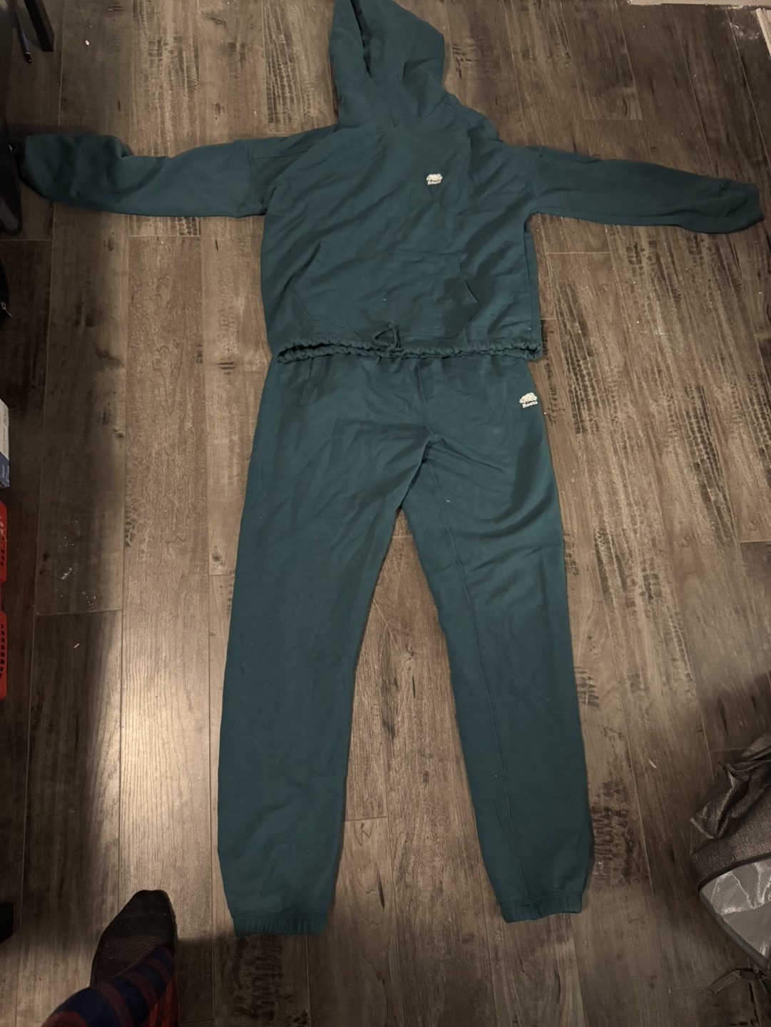 Teal Roots Reverse Hoodie and Jogger Set