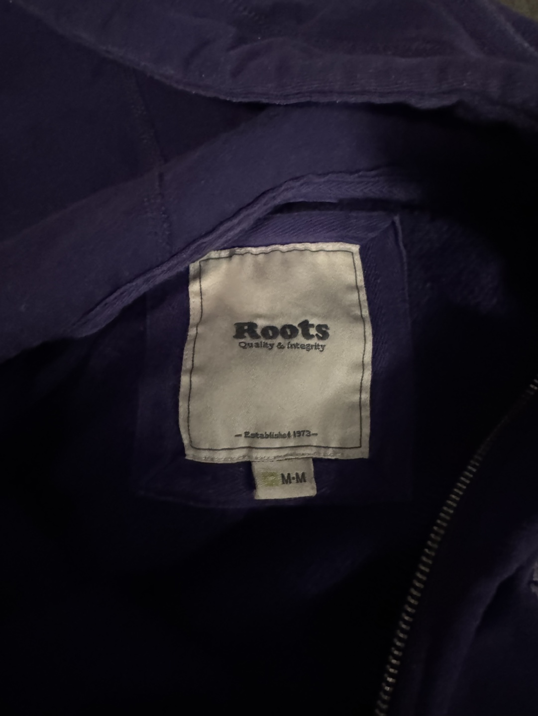 Purple Roots Zip-Up Hoodie - Size M - photo 3