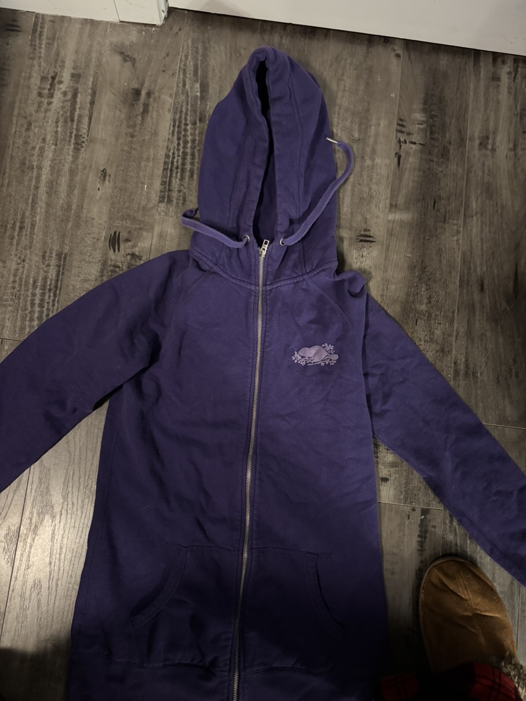 Purple Roots Zip-Up Hoodie - Size M - photo 2