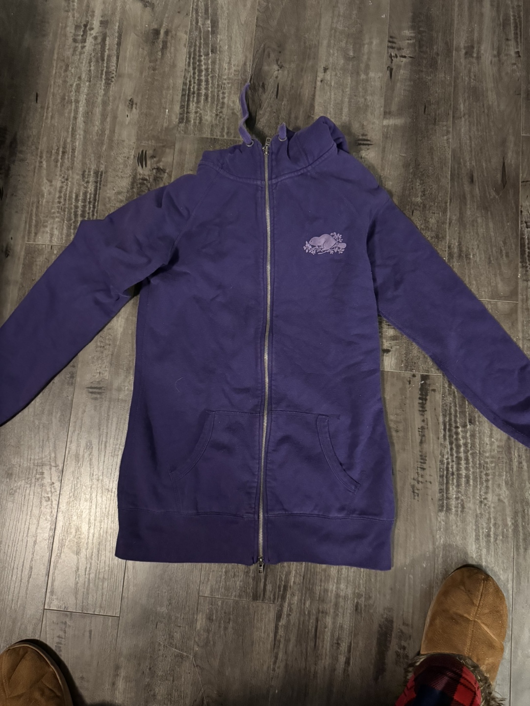 Purple Roots Zip-Up Hoodie - Size M
