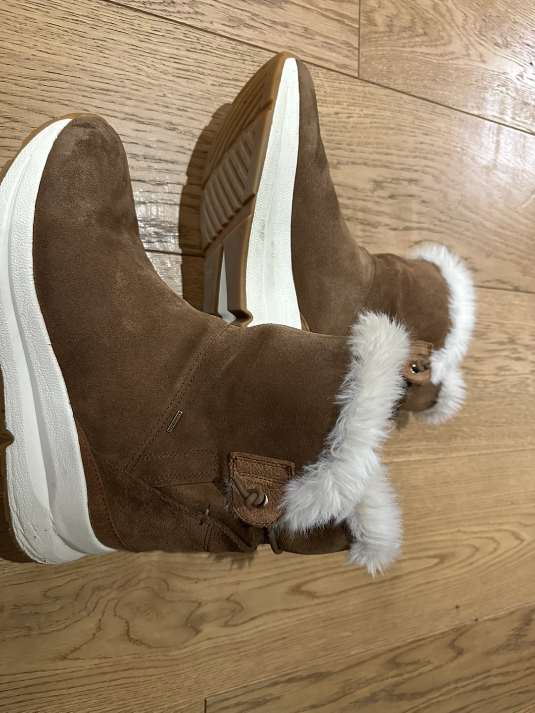 Brown Suede Winter Boots with Faux Fur - photo 4