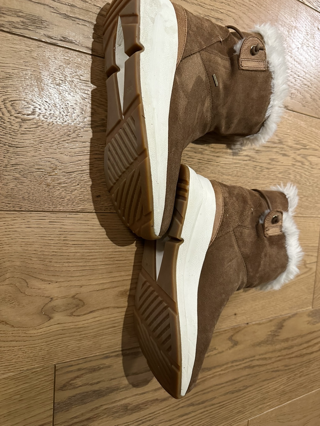 Brown Suede Winter Boots with Faux Fur - photo 2