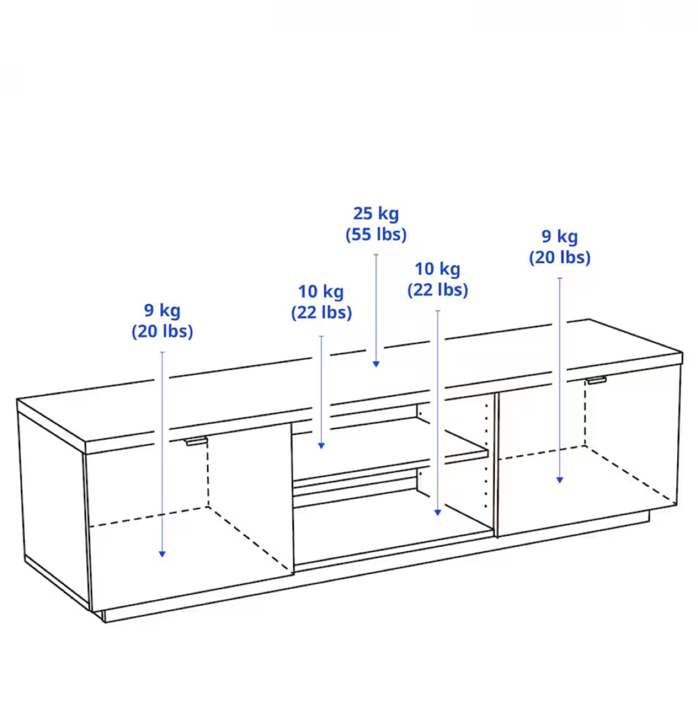 IKEA BYAS TV unit, white - photo 3