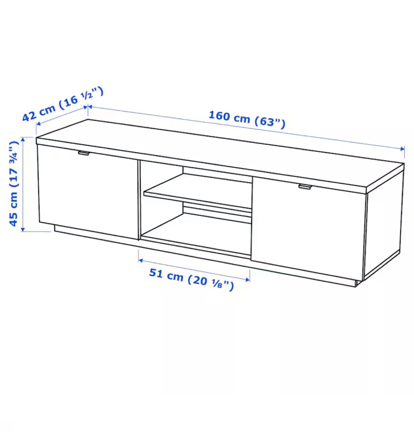 IKEA BYAS TV unit, white - photo 2