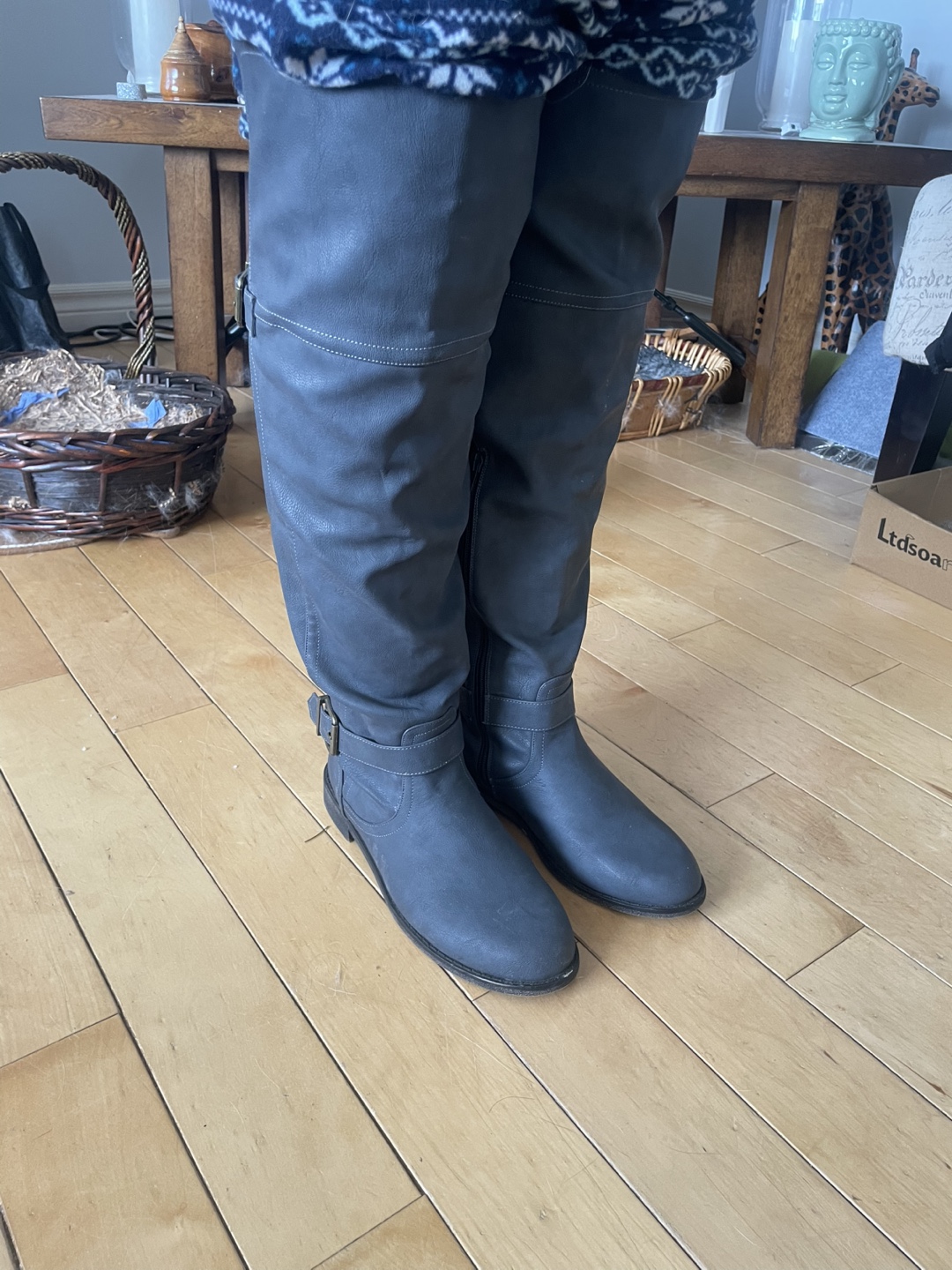 Women's Grey Over-the-Knee Boots - photo 2