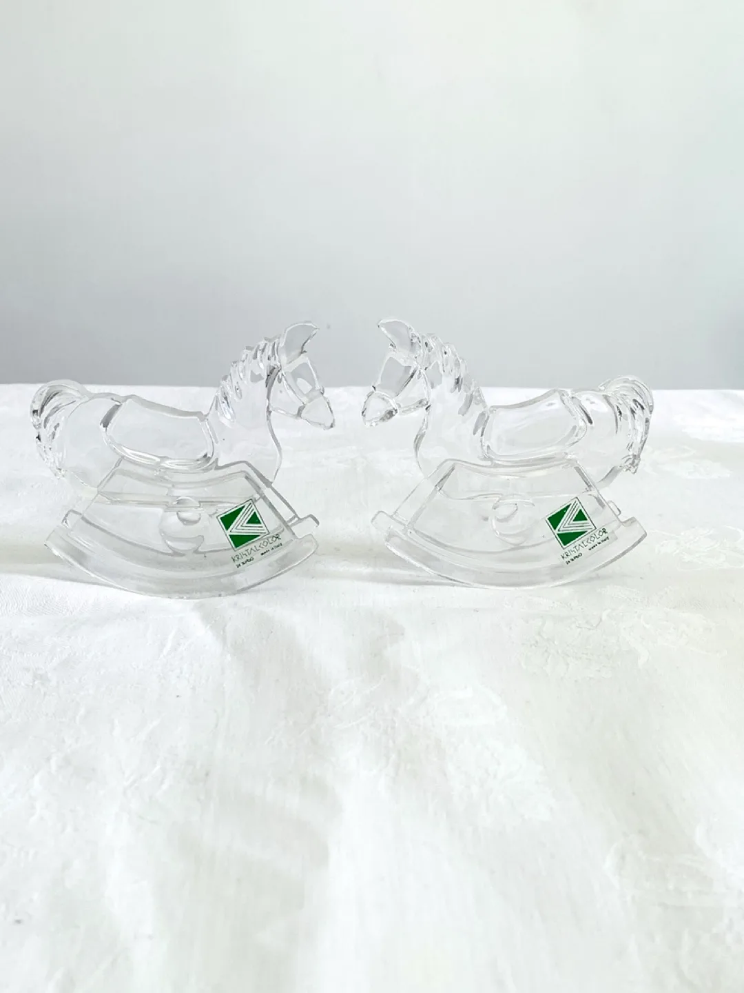 Pair of Crystal Rocking Horse Figurines image indicator(3)