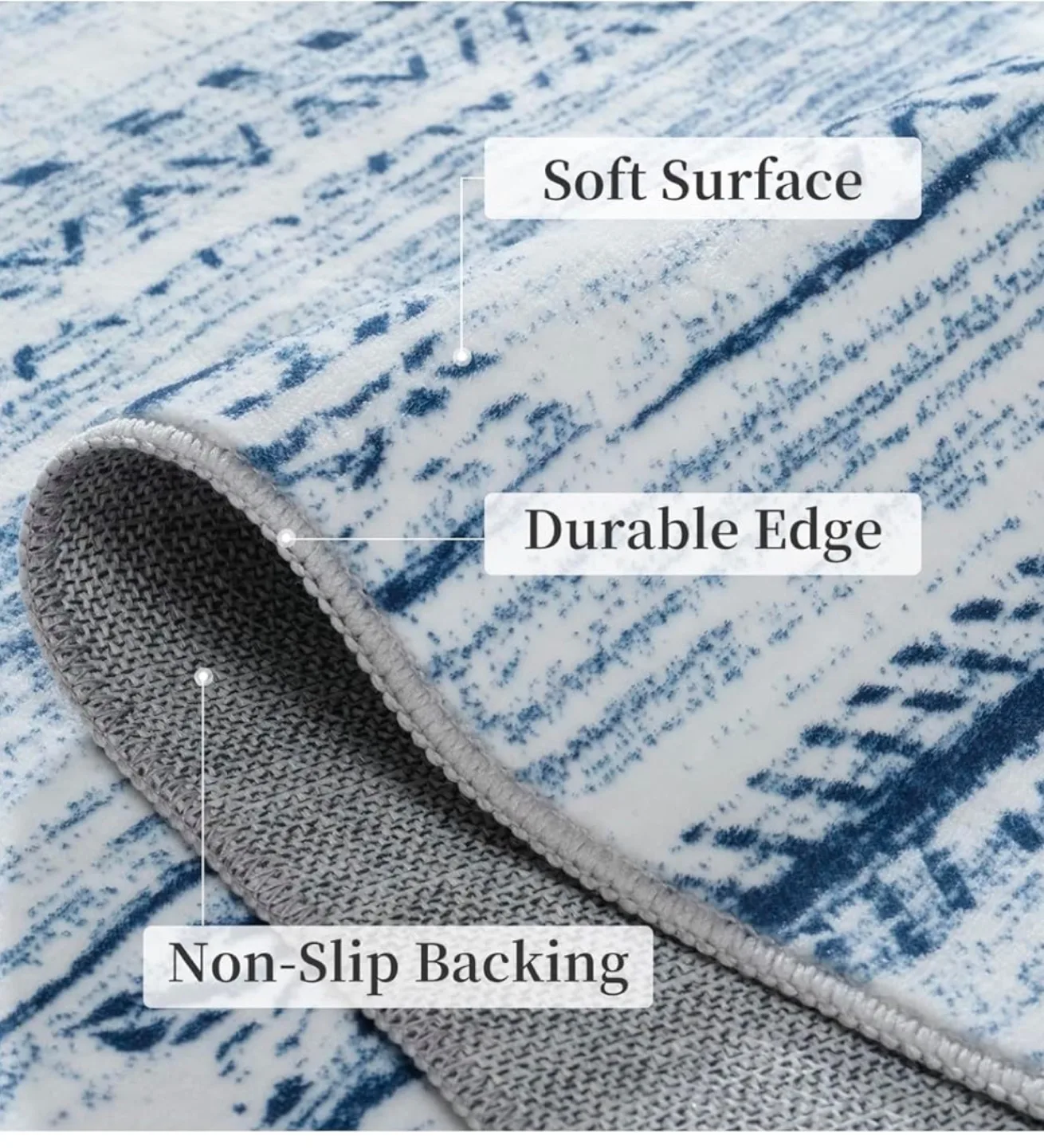 Blue and White Striped Area Rug 8x10 image indicator(6)