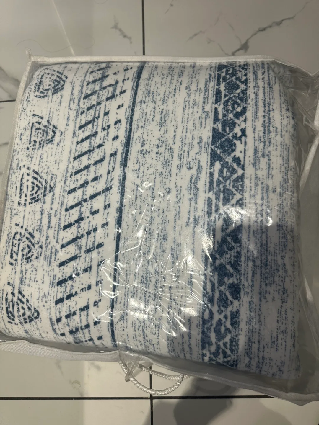 Blue and White Striped Area Rug 8x10 image indicator(2)