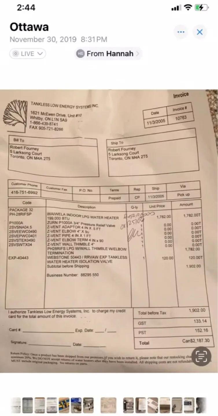 NEW LPG Paloma tankless water heater and installation parts image indicator(10)