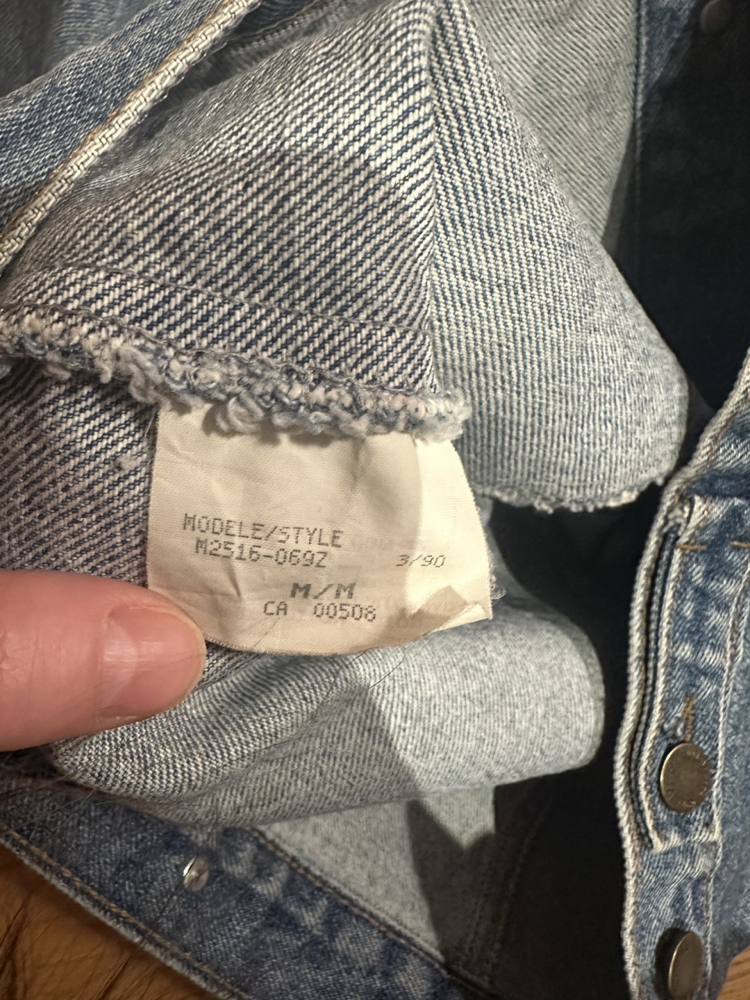 Vintage Silver Jeans Jacket with Fringe Detail - Size Medium - photo 4