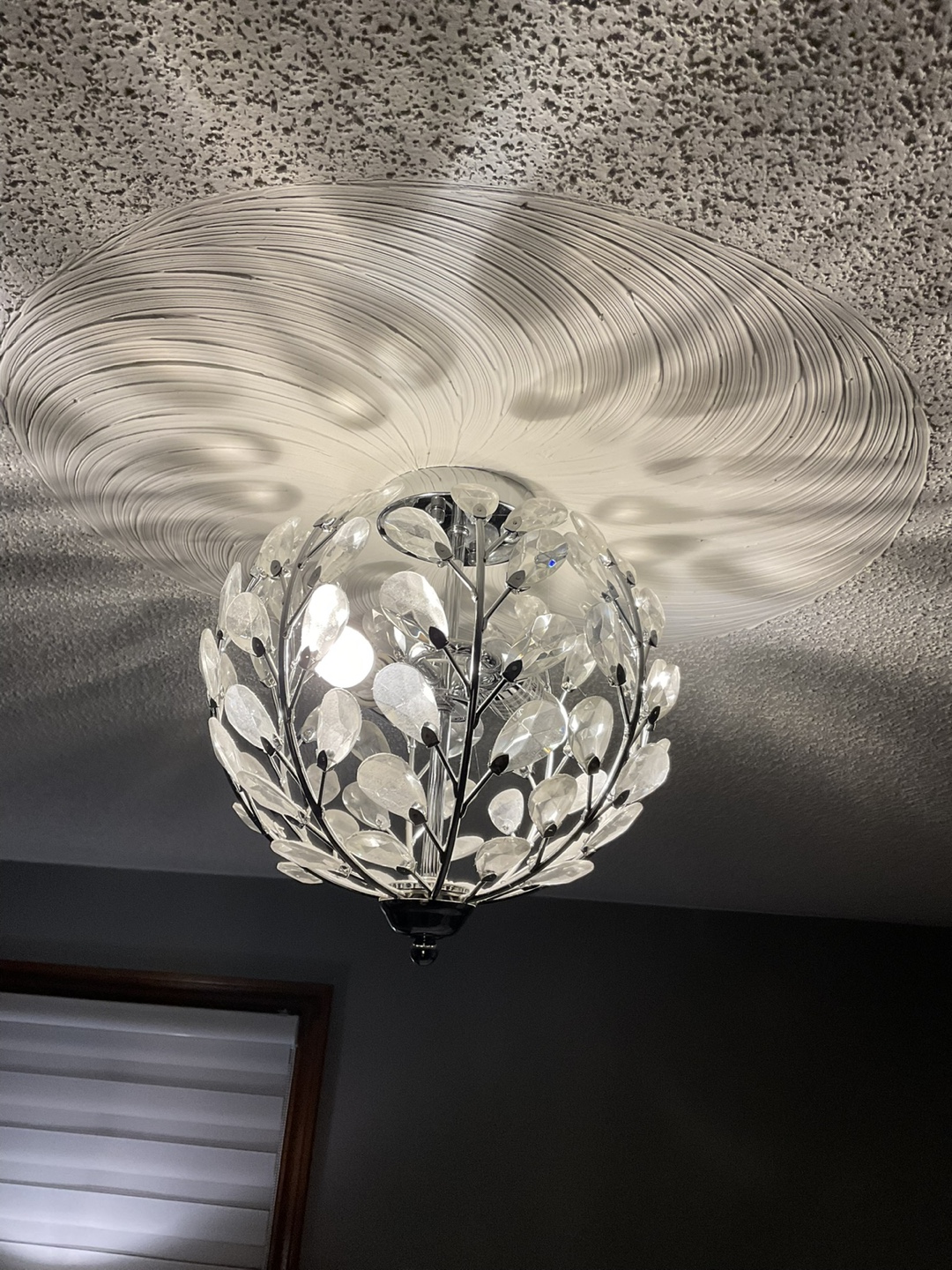 Elegant Crystal Globe Chandelier Light Fixture
