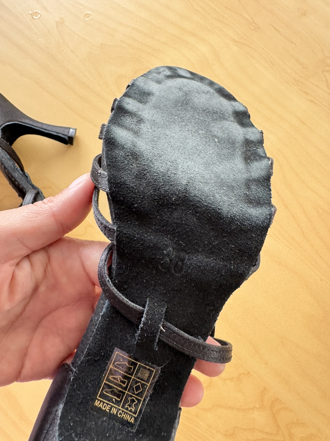 Black Dance Shoes, Size 38 - photo 2