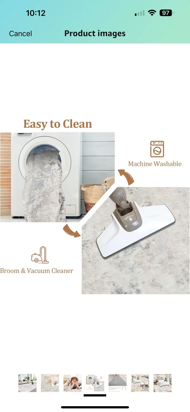 Famibay 8x10 Washable Rug - Modern Area Rug image indicator(4)