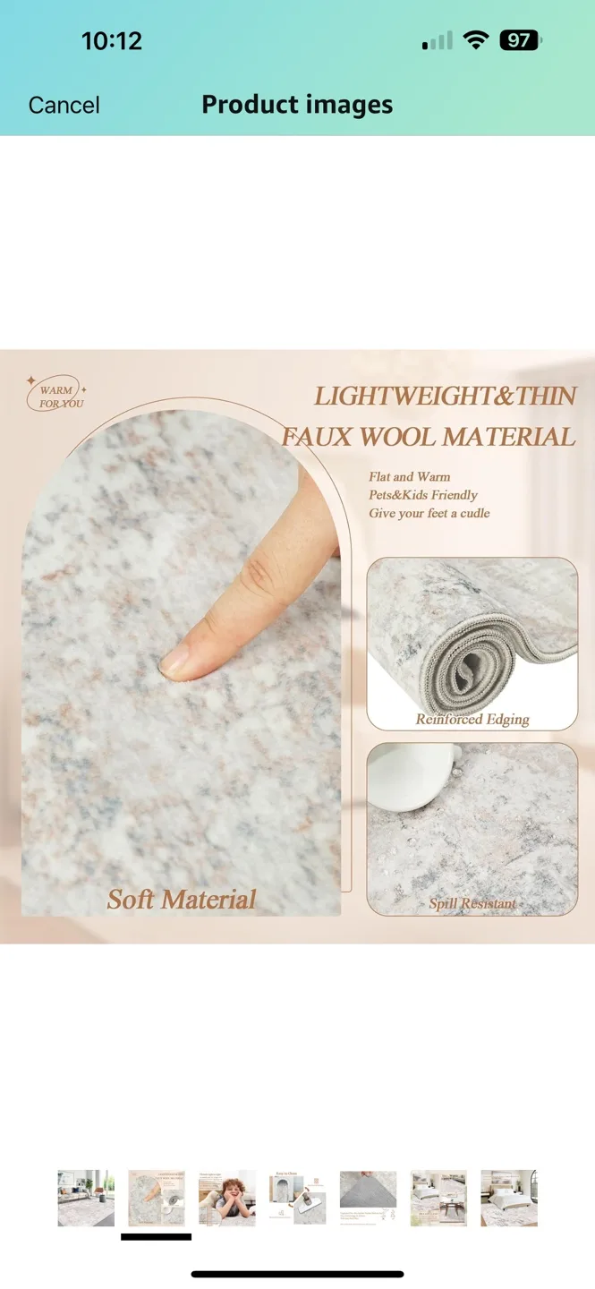 Famibay 8x10 Washable Rug - Modern Area Rug image indicator(6)