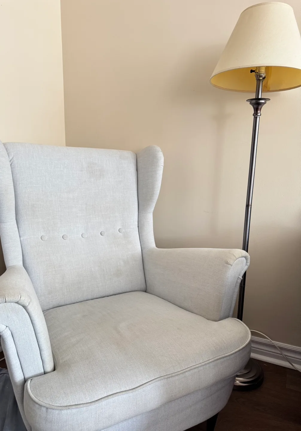 Light Wingback Armchair