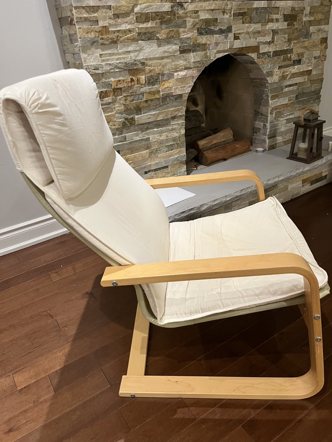 IKEA STRANDMON Wing Chair with Off-White Cover - photo 3