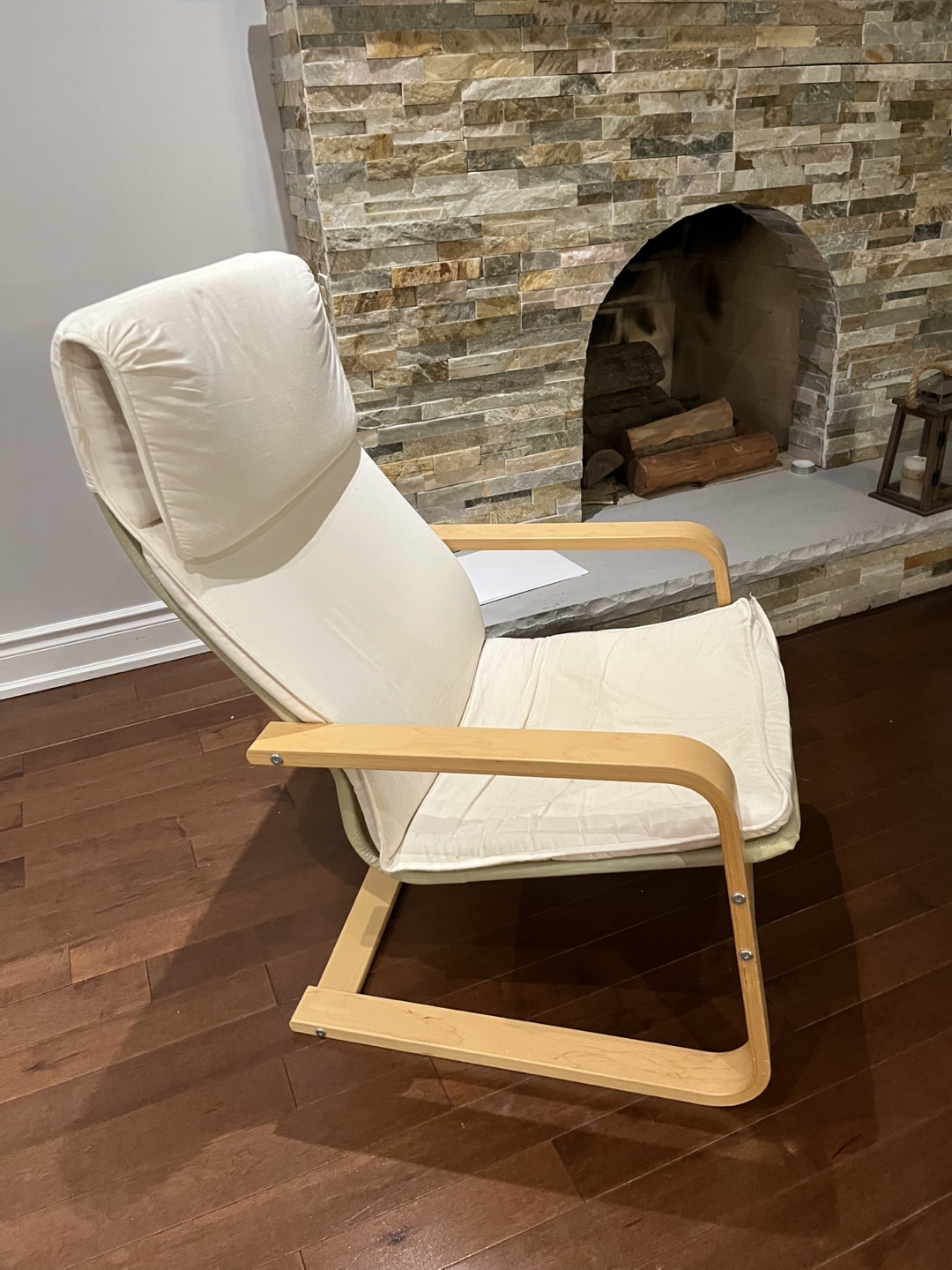 IKEA STRANDMON Wing Chair with Off-White Cover - photo 2