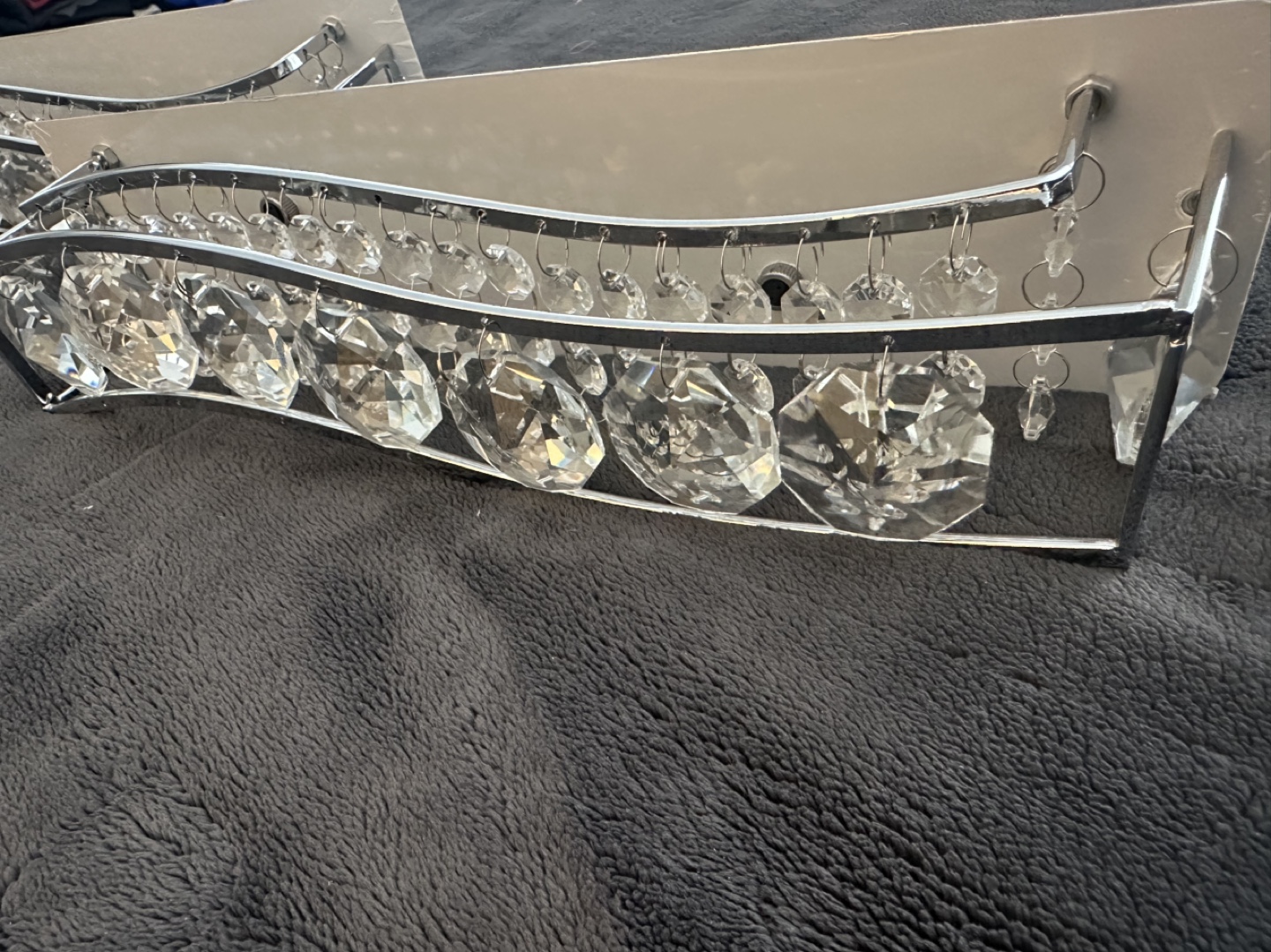 Pair of brand new Crystal vanity light fixtures