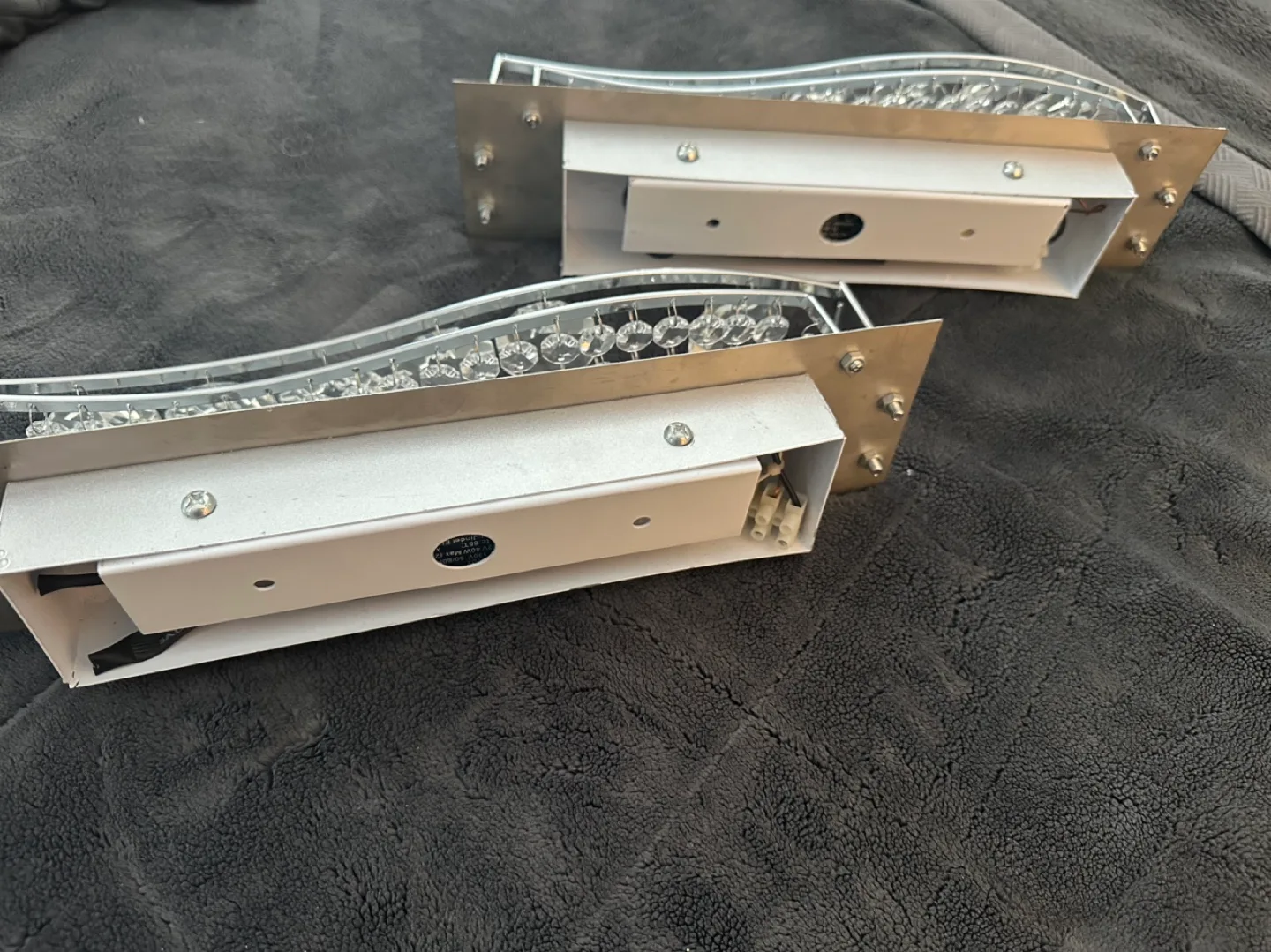 Pair of brand new Crystal vanity light fixtures image indicator(5)