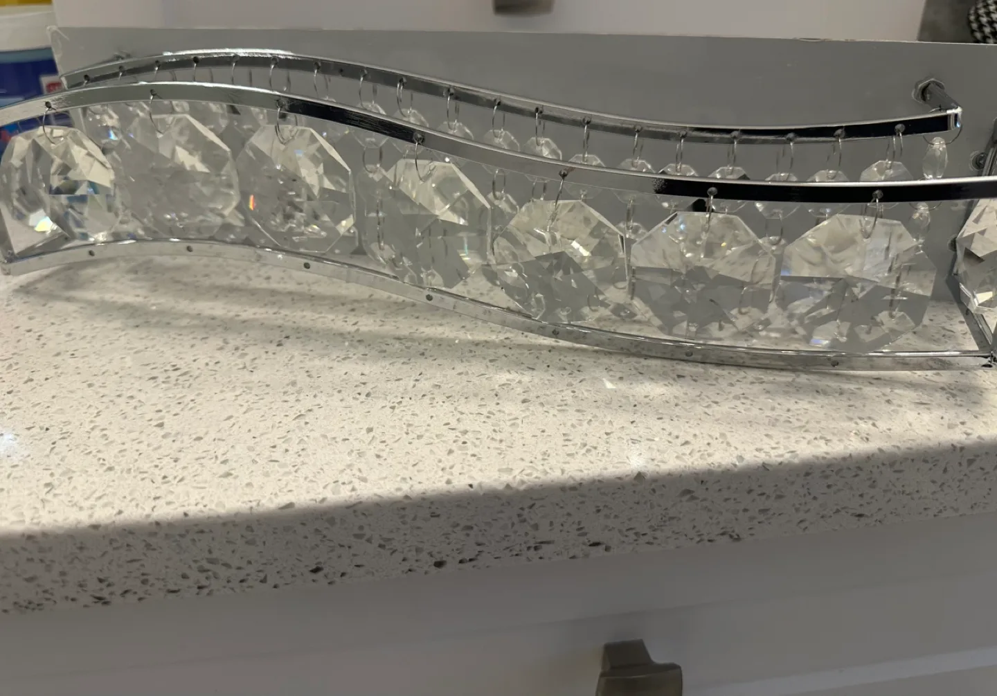 Pair of brand new Crystal vanity light fixtures image indicator(7)