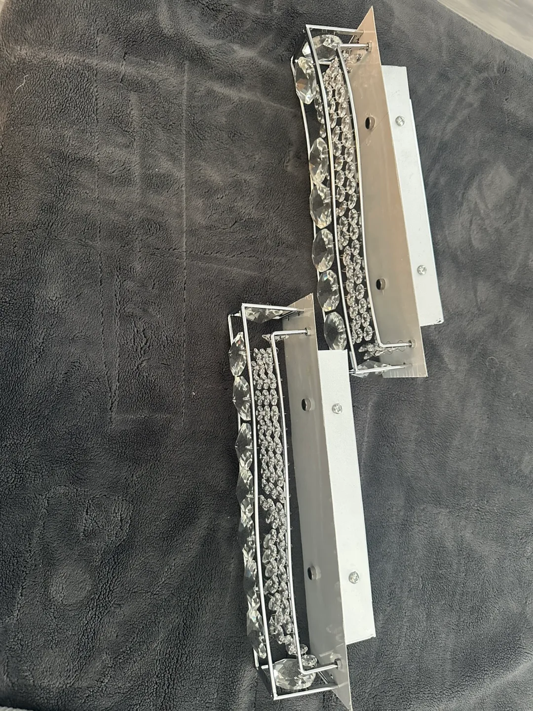 Pair of brand new Crystal vanity light fixtures image indicator(2)