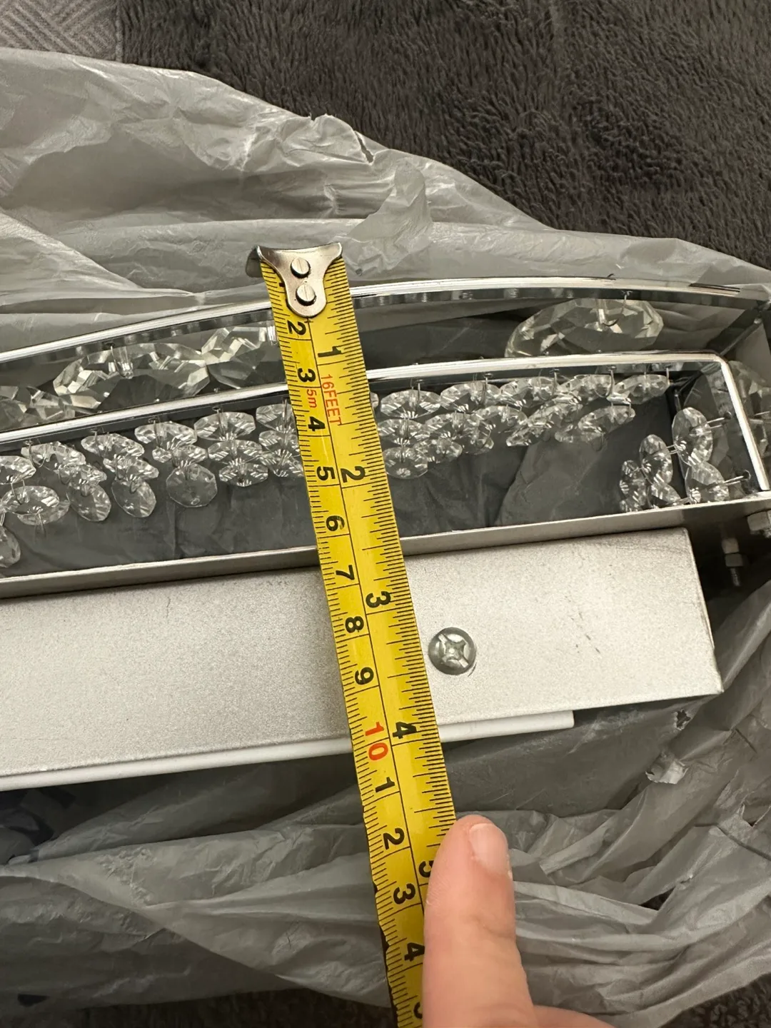 Pair of brand new Crystal vanity light fixtures image indicator(9)