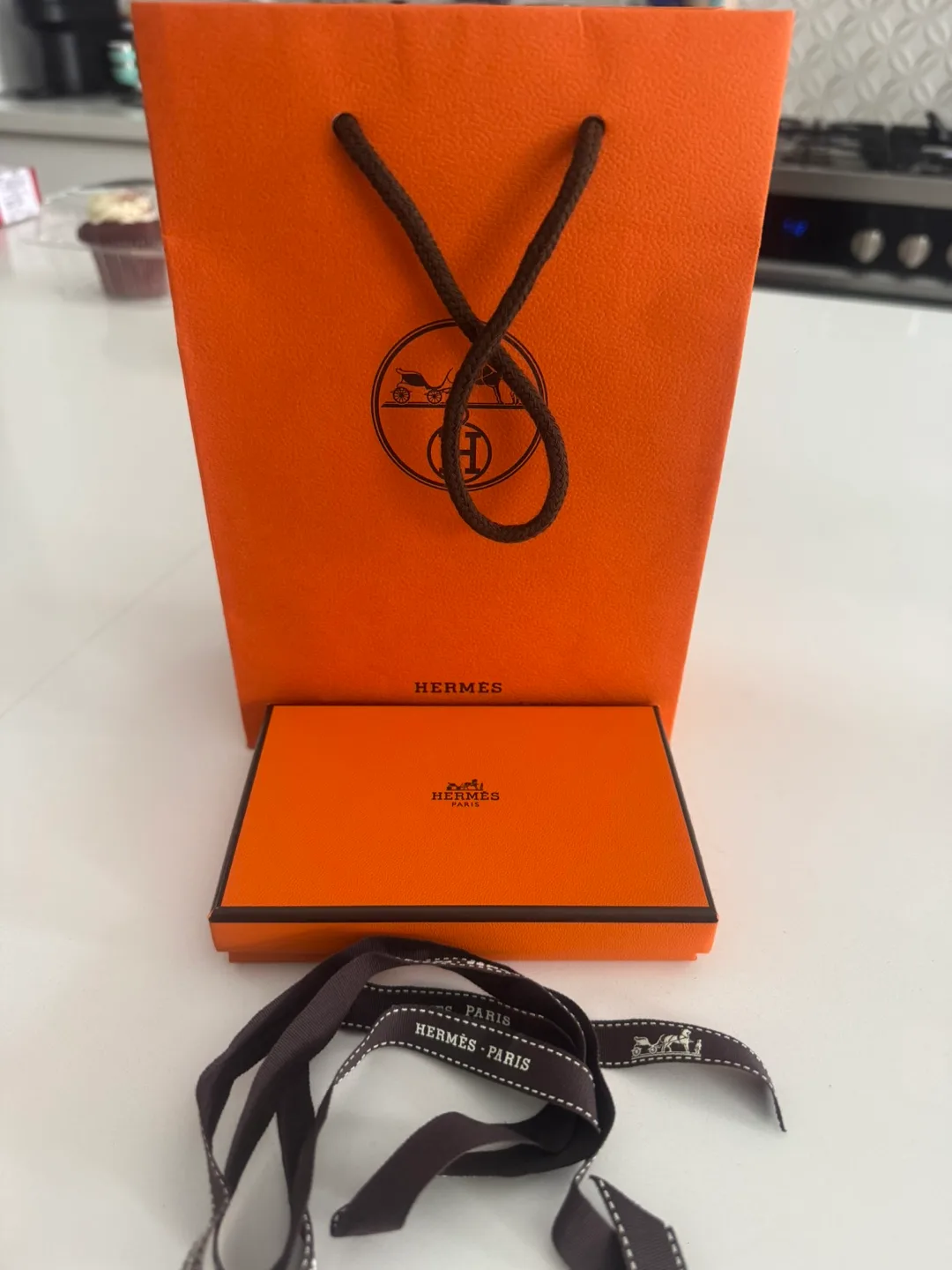 Hermes Red Epsom Leather Card Holder image indicator(4)