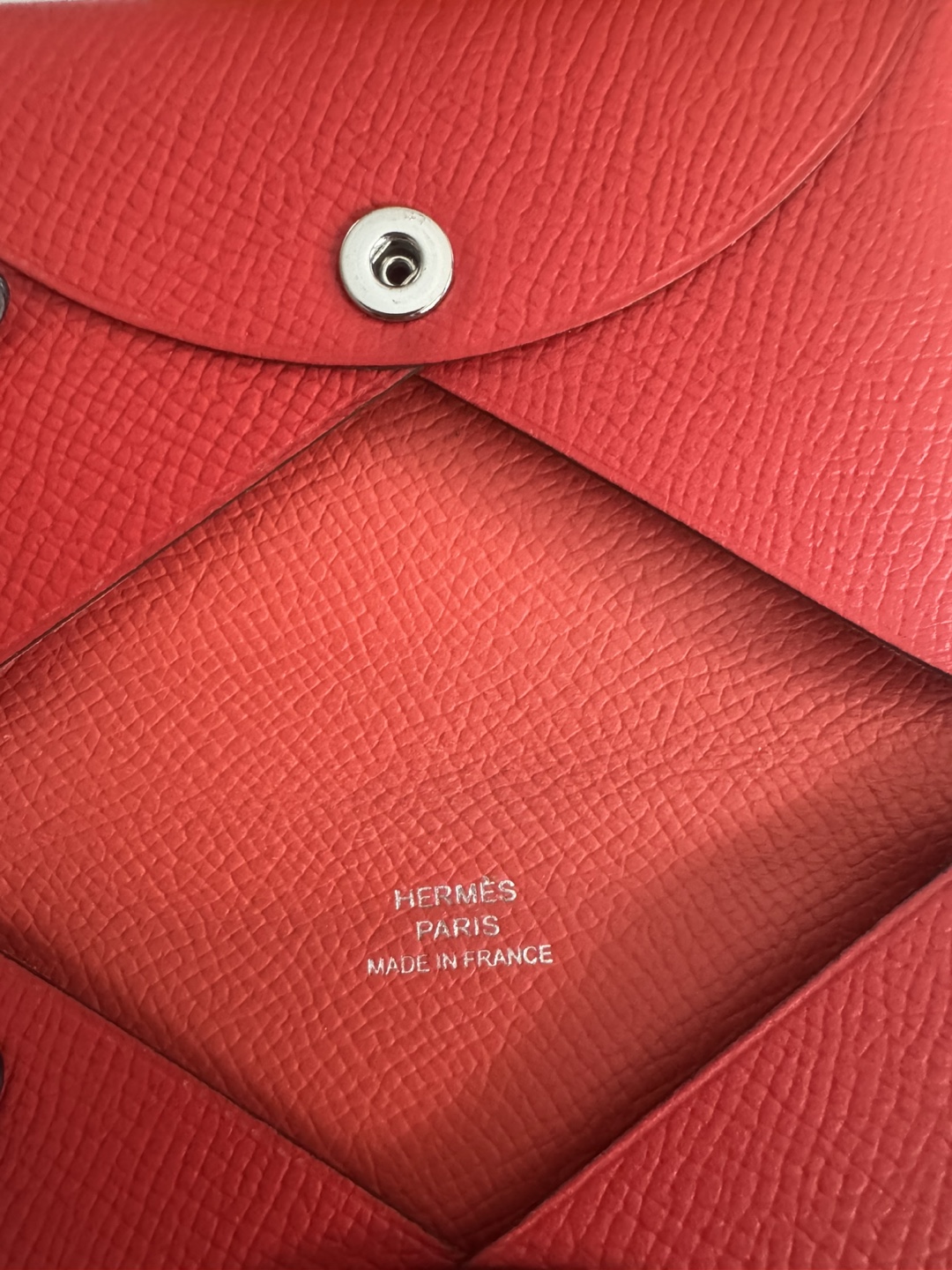 Hermes Red Epsom Leather Card Holder - photo 3