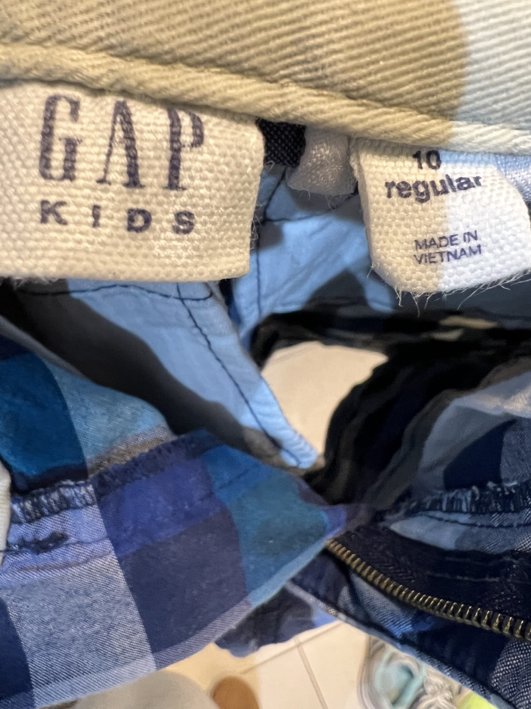 Gap Kids Boys Size 10 Regular Blue Plaid Shorts - photo 3