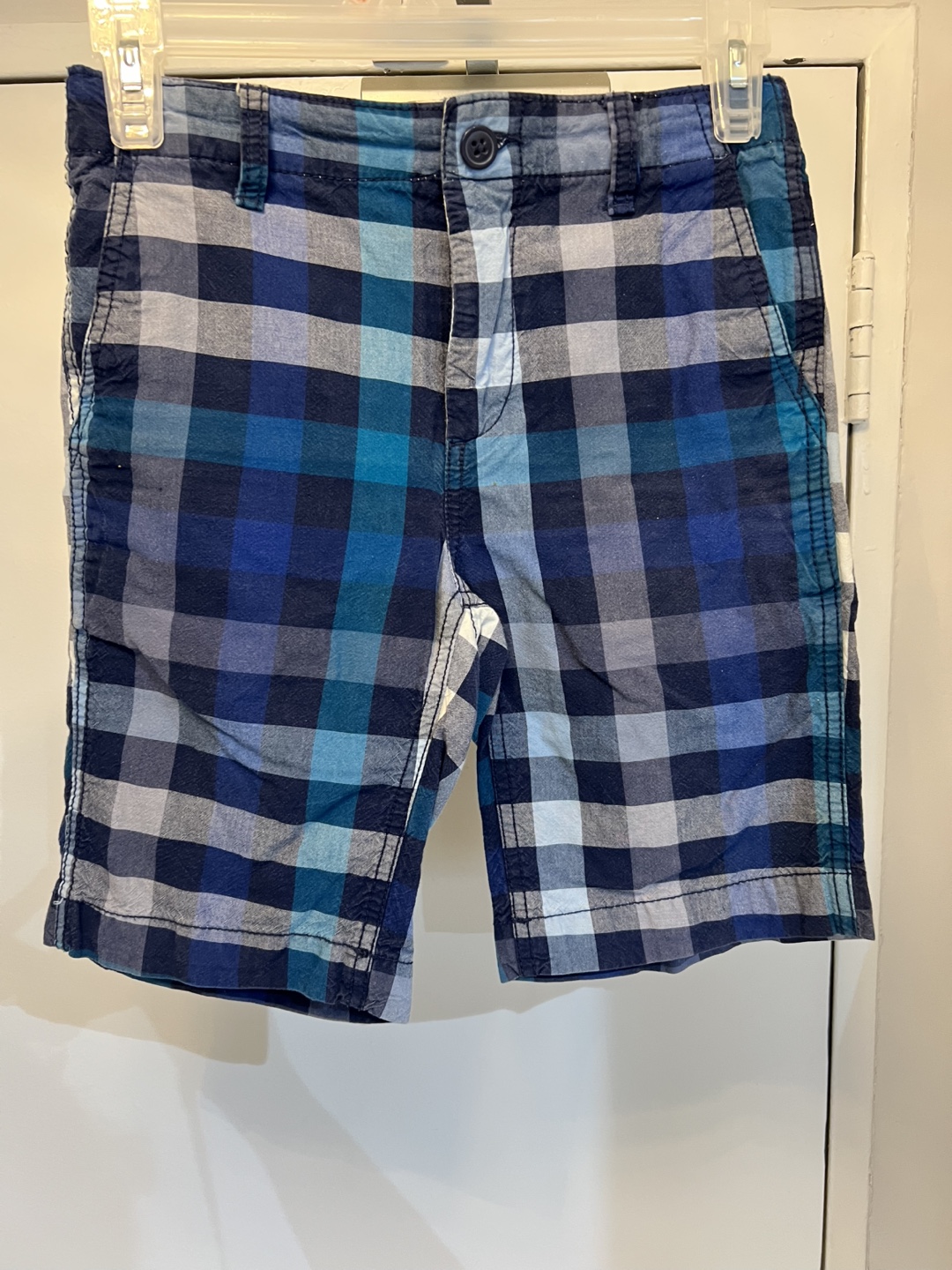 Gap Kids Boys Size 10 Regular Blue Plaid Shorts