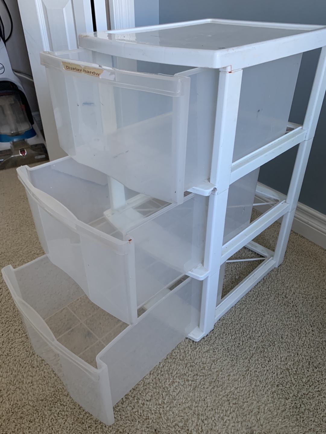 White 3-Drawer Plastic Organizer