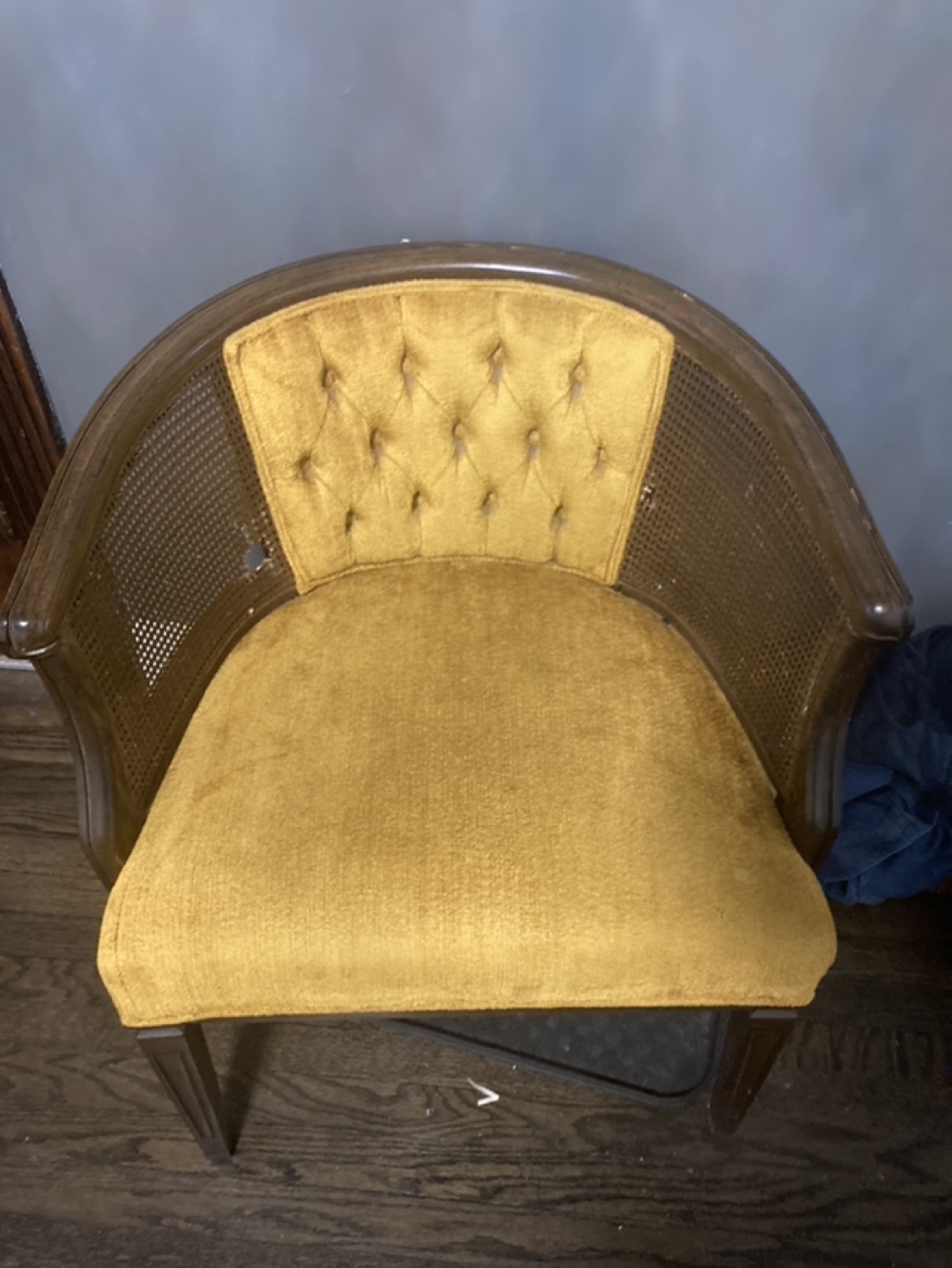 Vintage Mustard Yellow Accent Chair
