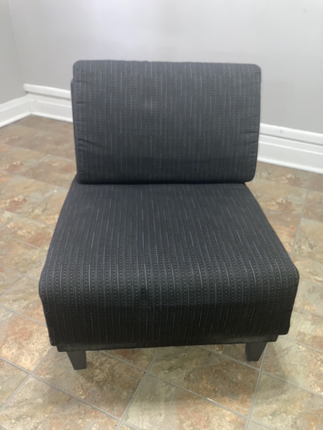 Black Armless Chair