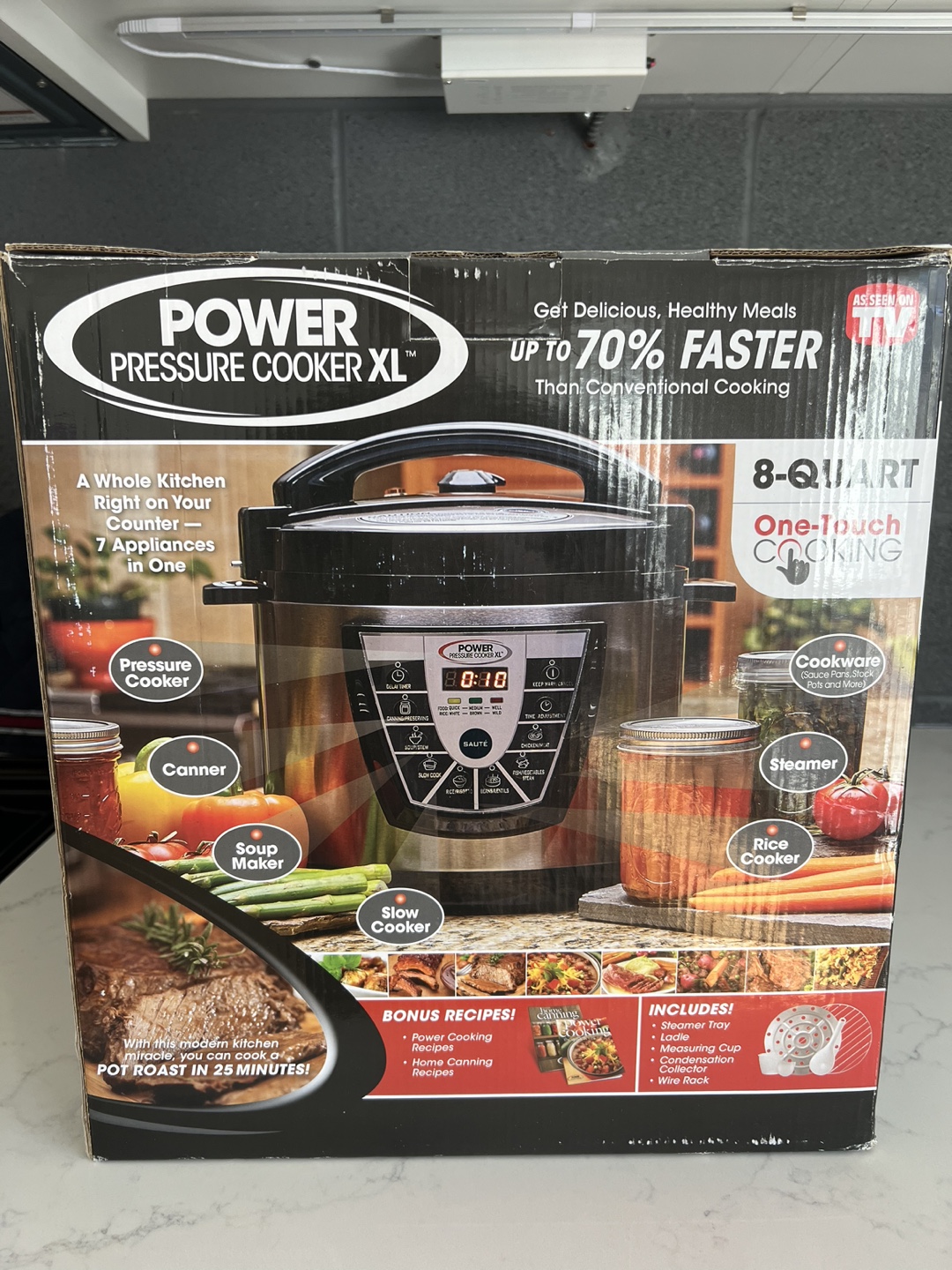 Power Pressure Cooker XL 8-Quart Multi-Cooker - New in Box