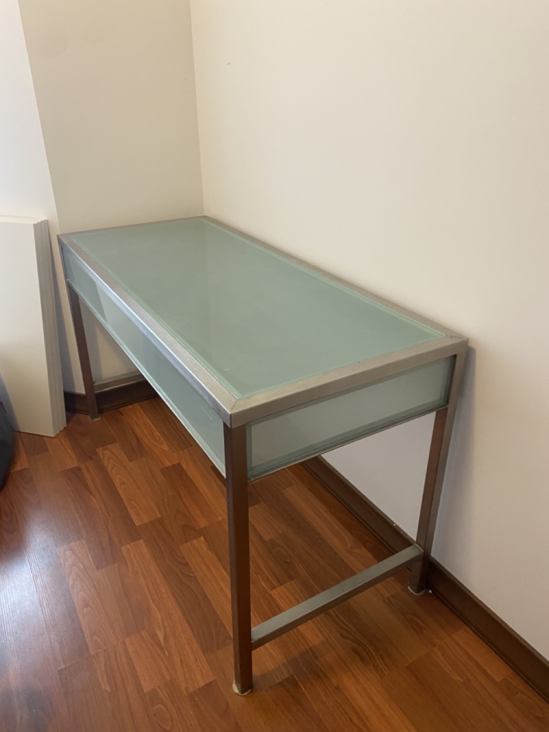 Modern Glass-console table with Metal Frame