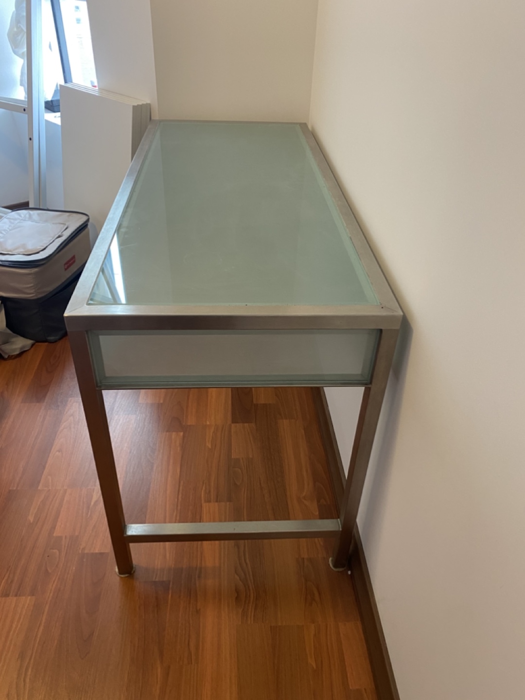 Modern Glass-console table with Metal Frame - photo 2