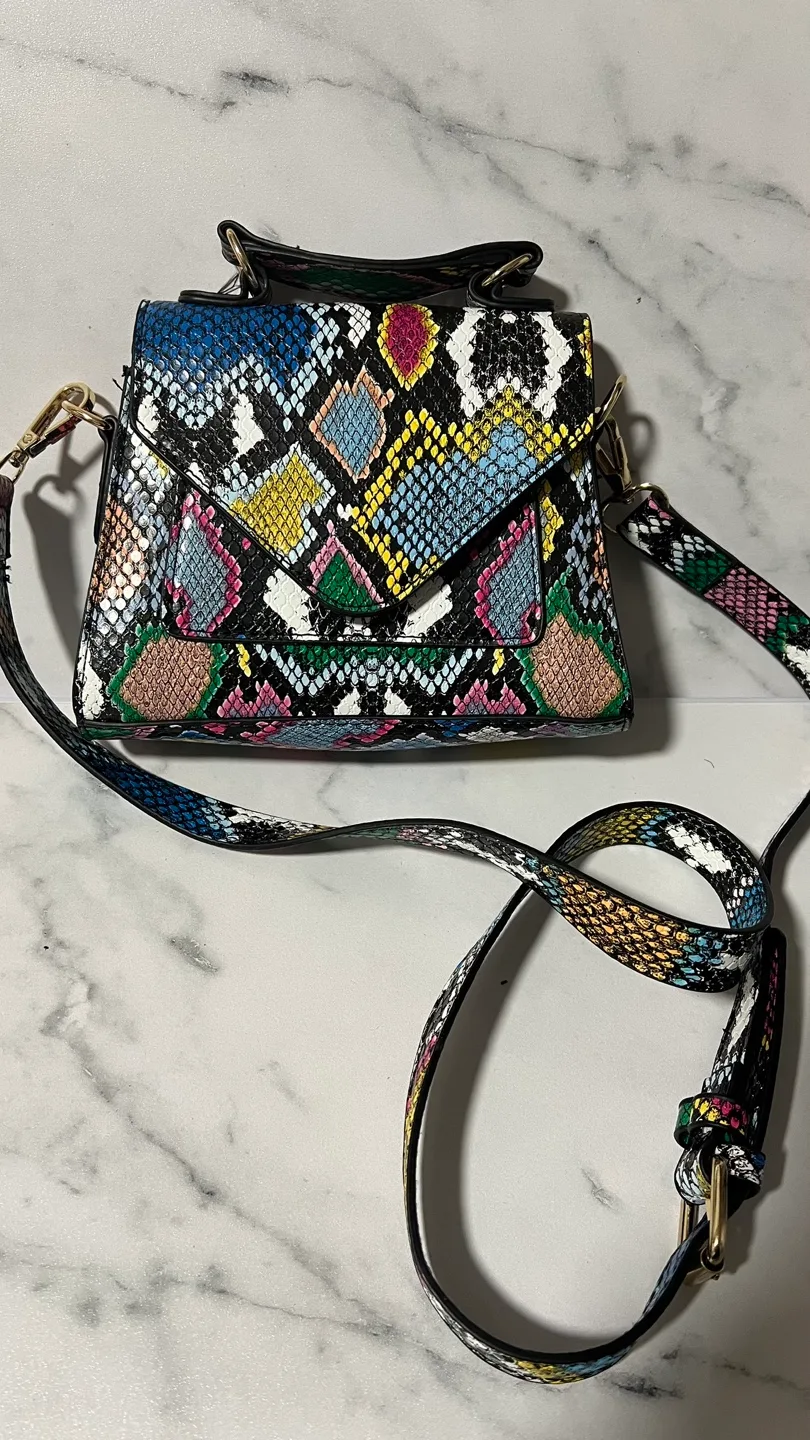 Multicolor Snake Print Crossbody Bag thumbnail
