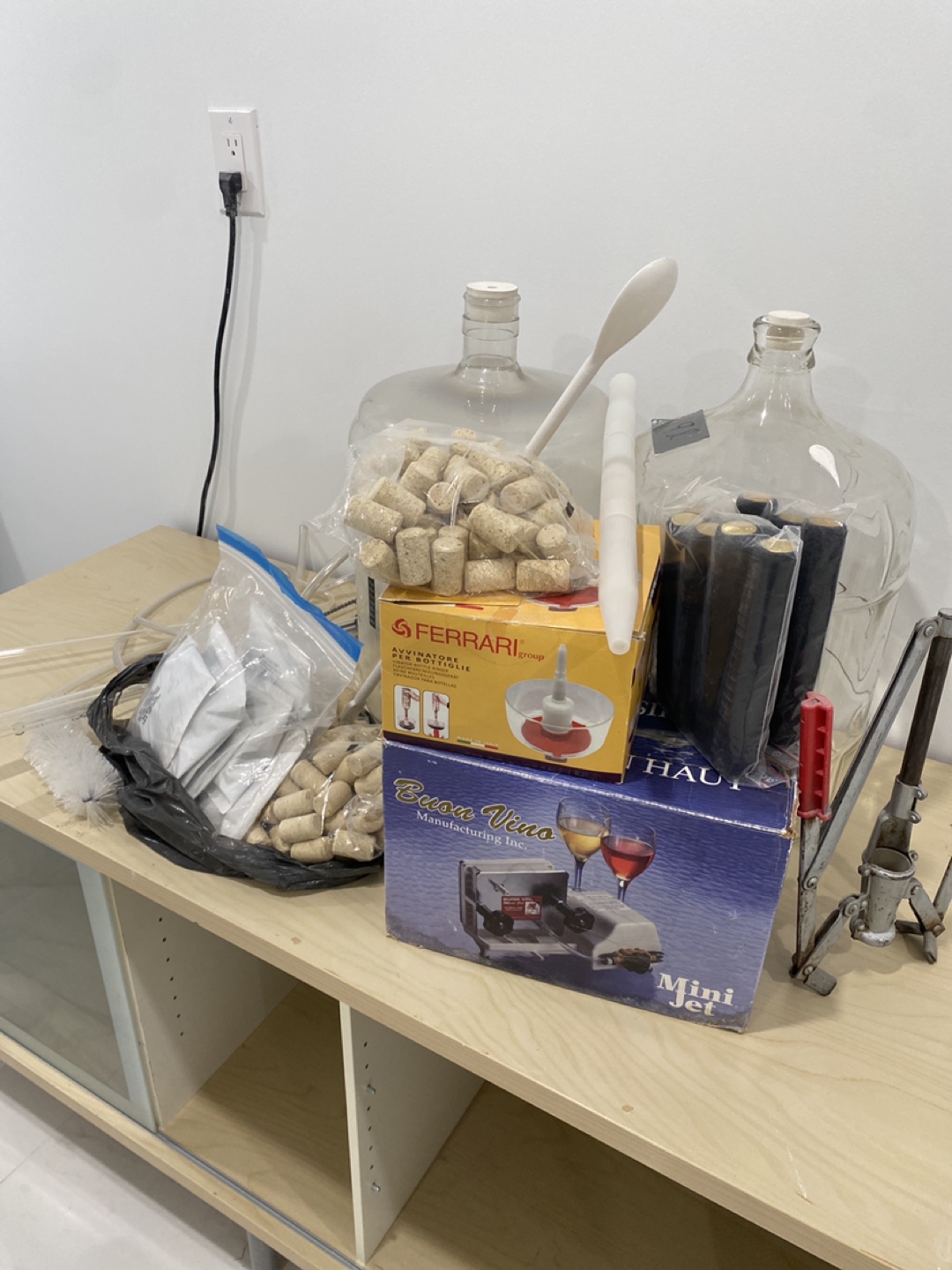 Wine Making Kit - Bottles, Corks, Siphon, and More! - photo 2
