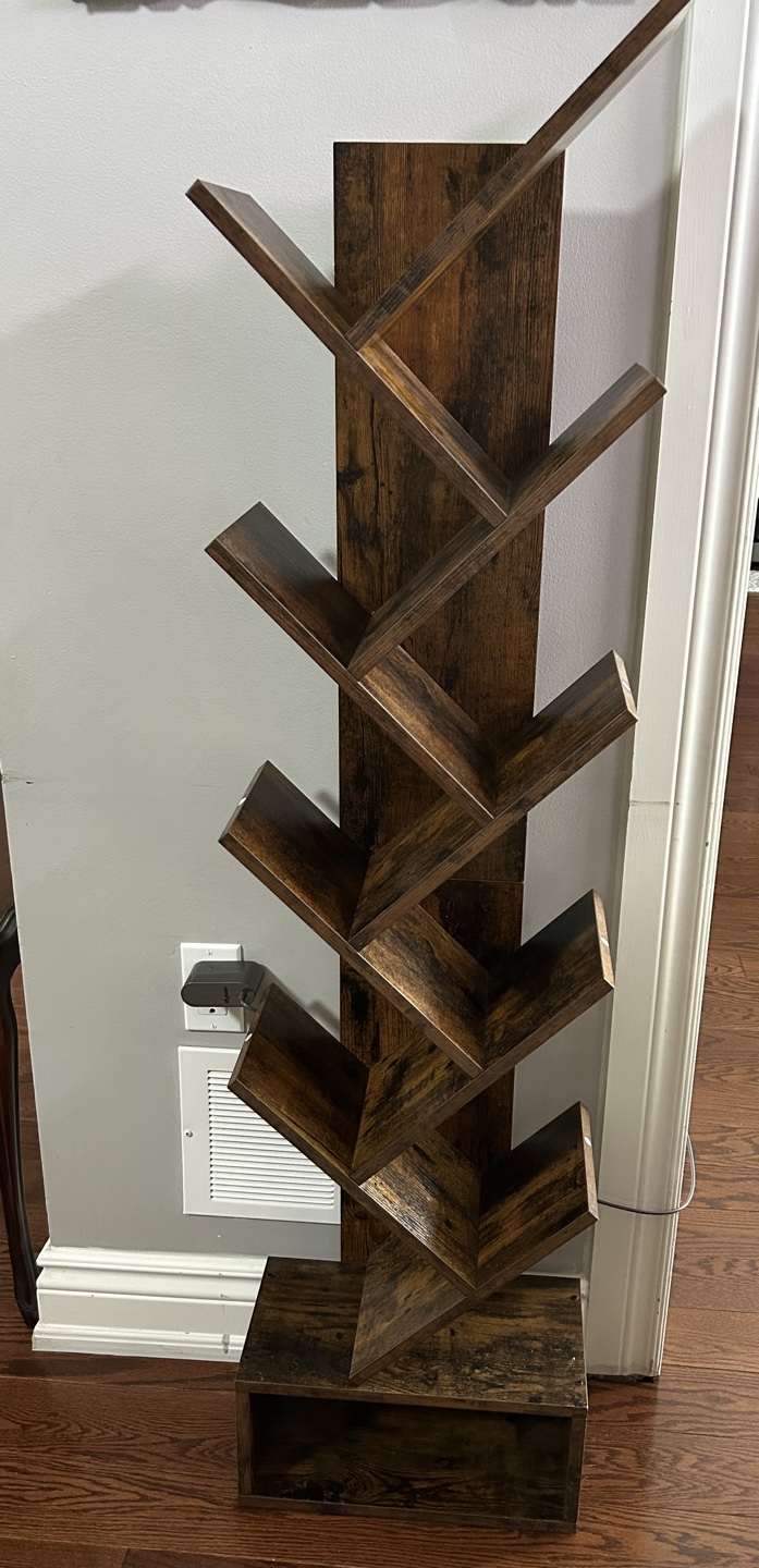 Rustic Brown Wooden Bookcase