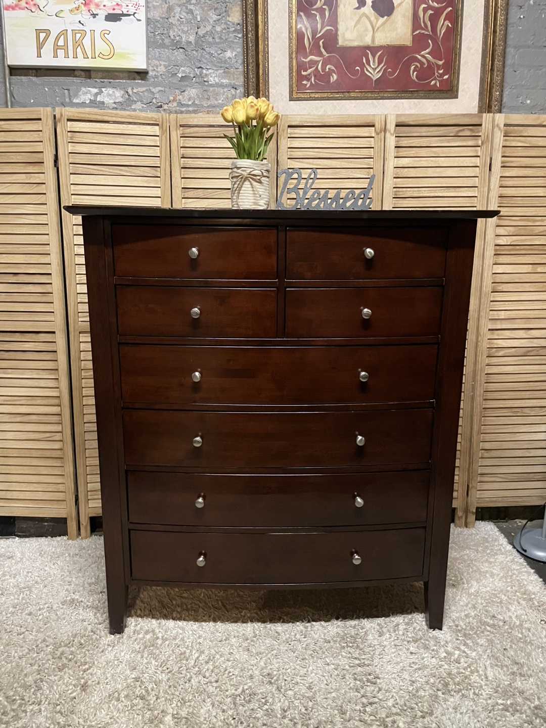 Solid wood dresser