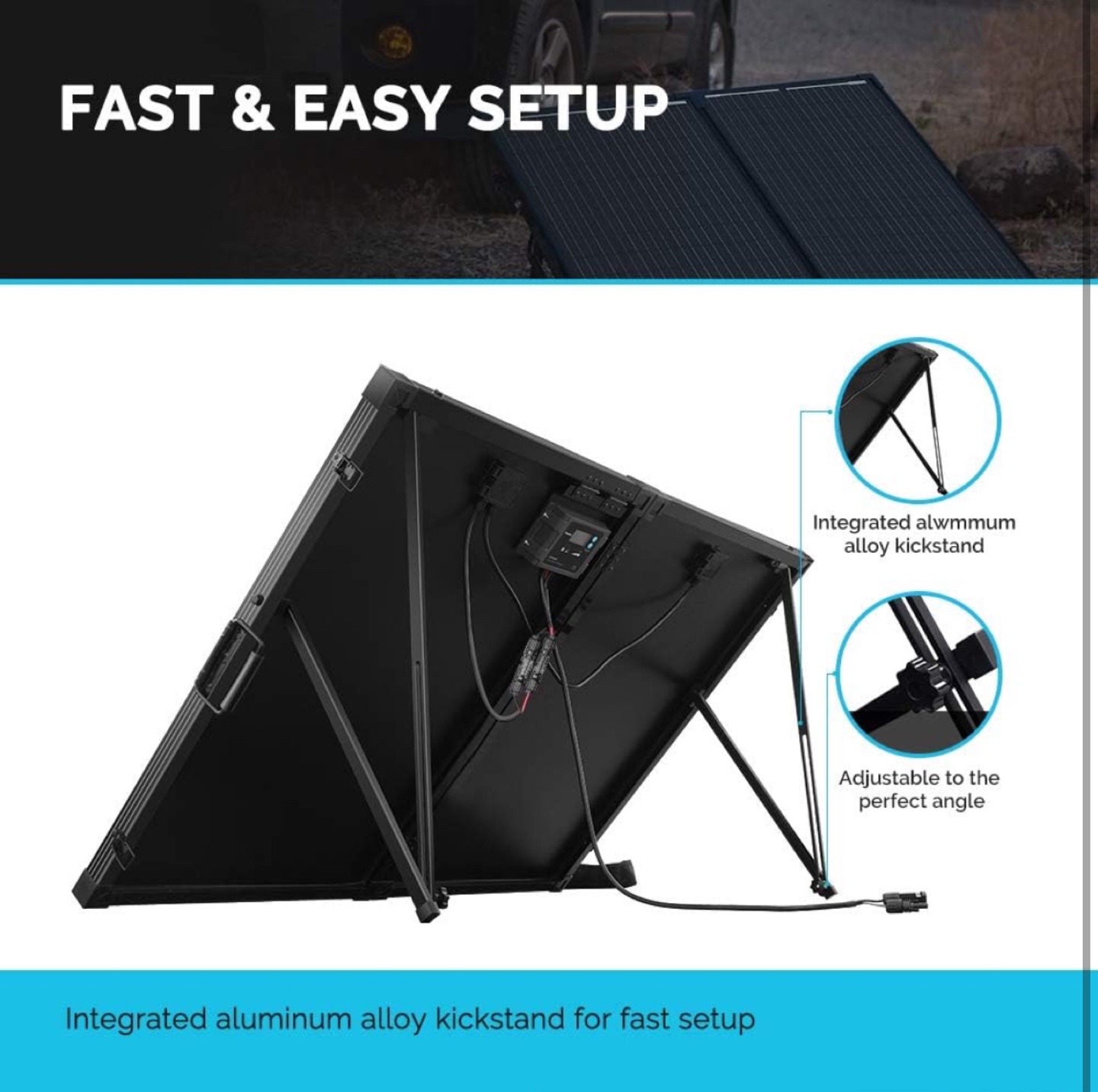 New Renogy 200W Portable Foldable Solar Panel Suitcase - photo 5