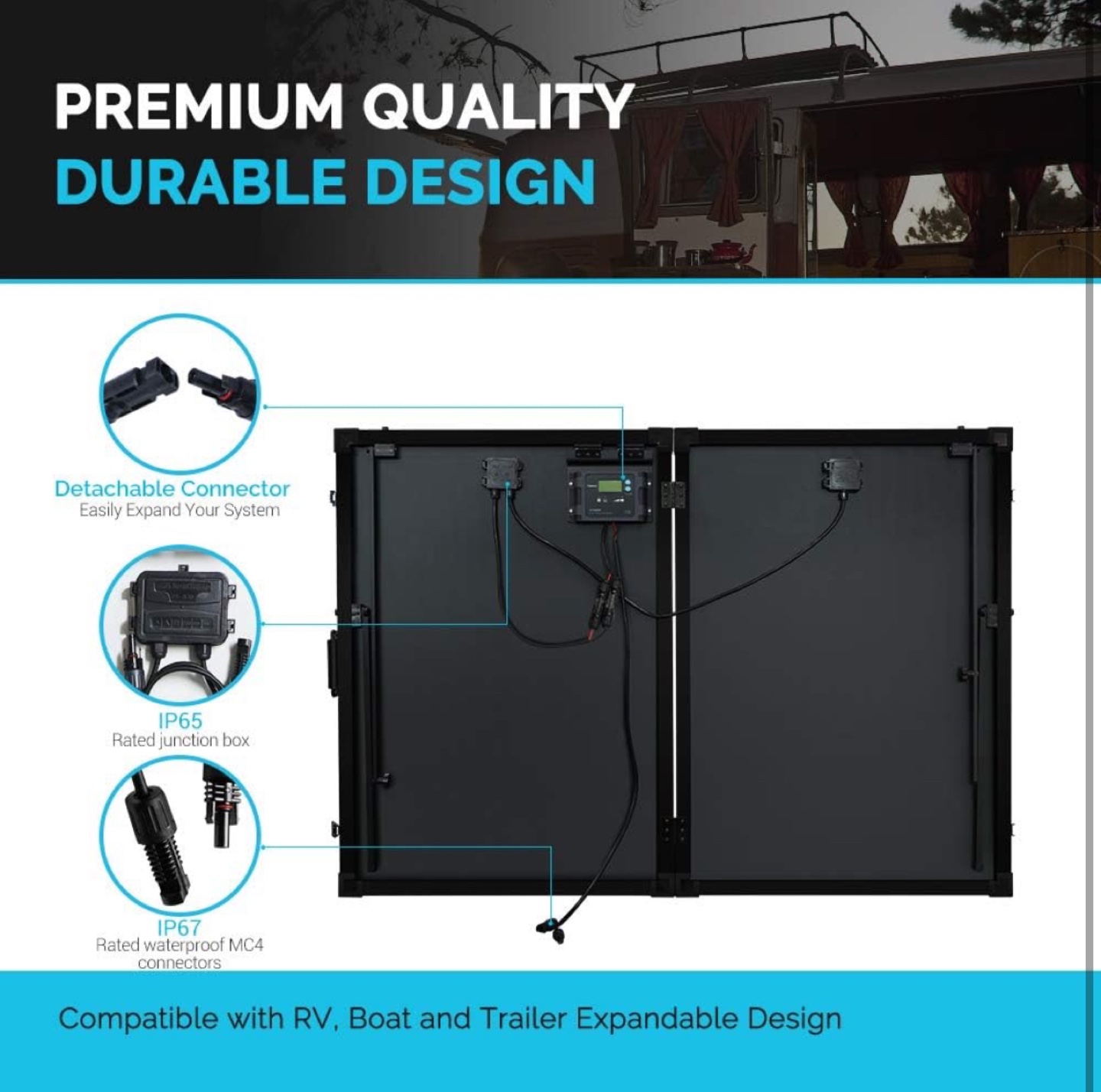 New Renogy 200W Portable Foldable Solar Panel Suitcase