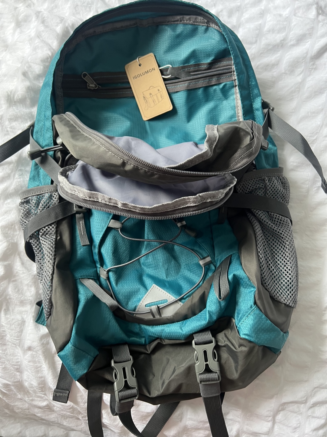 IGOLUMON Teal and Grey Hiking Backpack - photo 2
