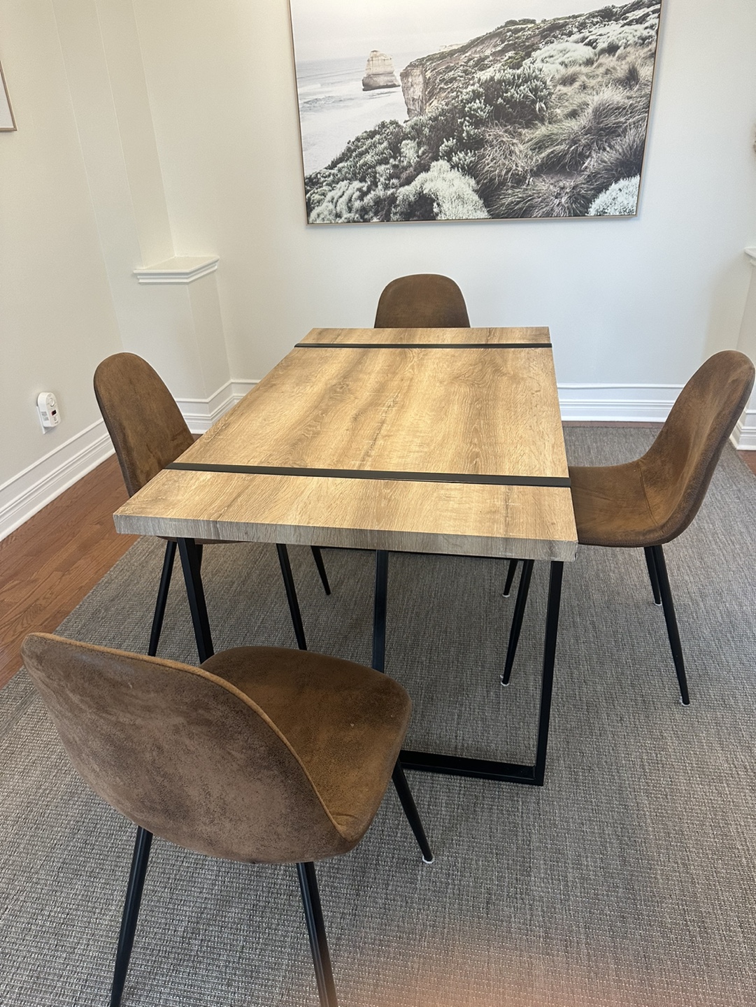 Dining Table Set with Four Chairs