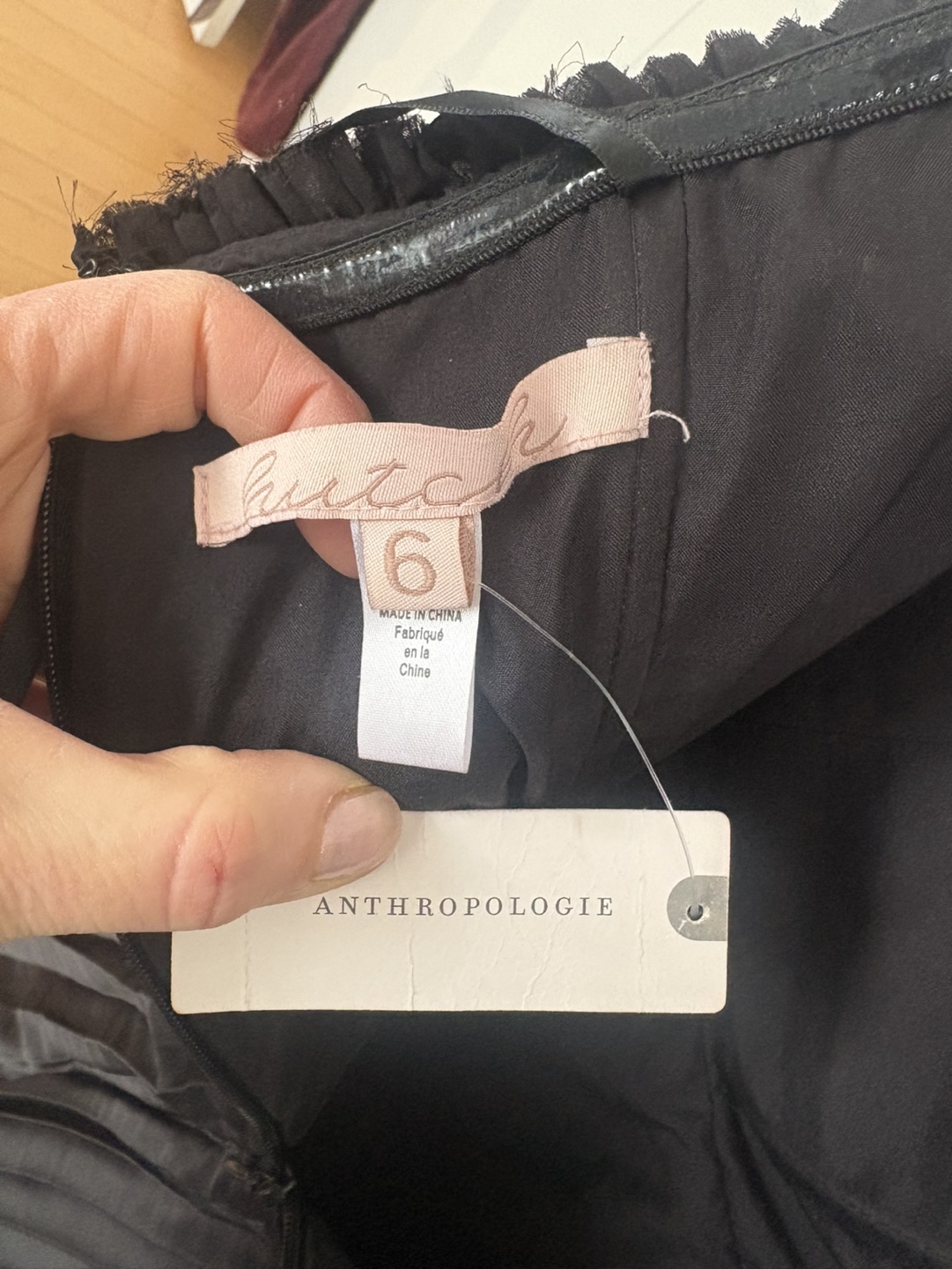 Anthropologie Black Pleated Maxi Dress Size 6 - photo 2
