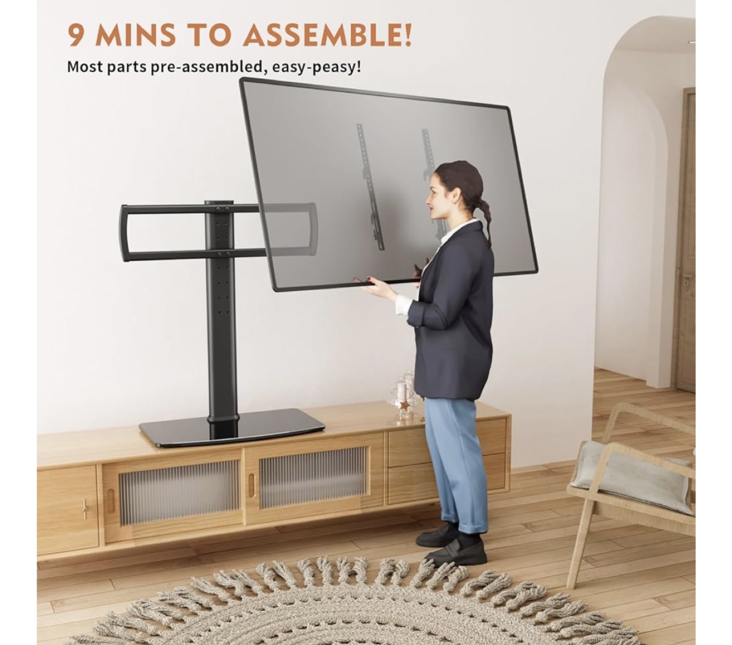 TV Stand for 40-86 inch TVs - Sturdy and Stylish - photo 5