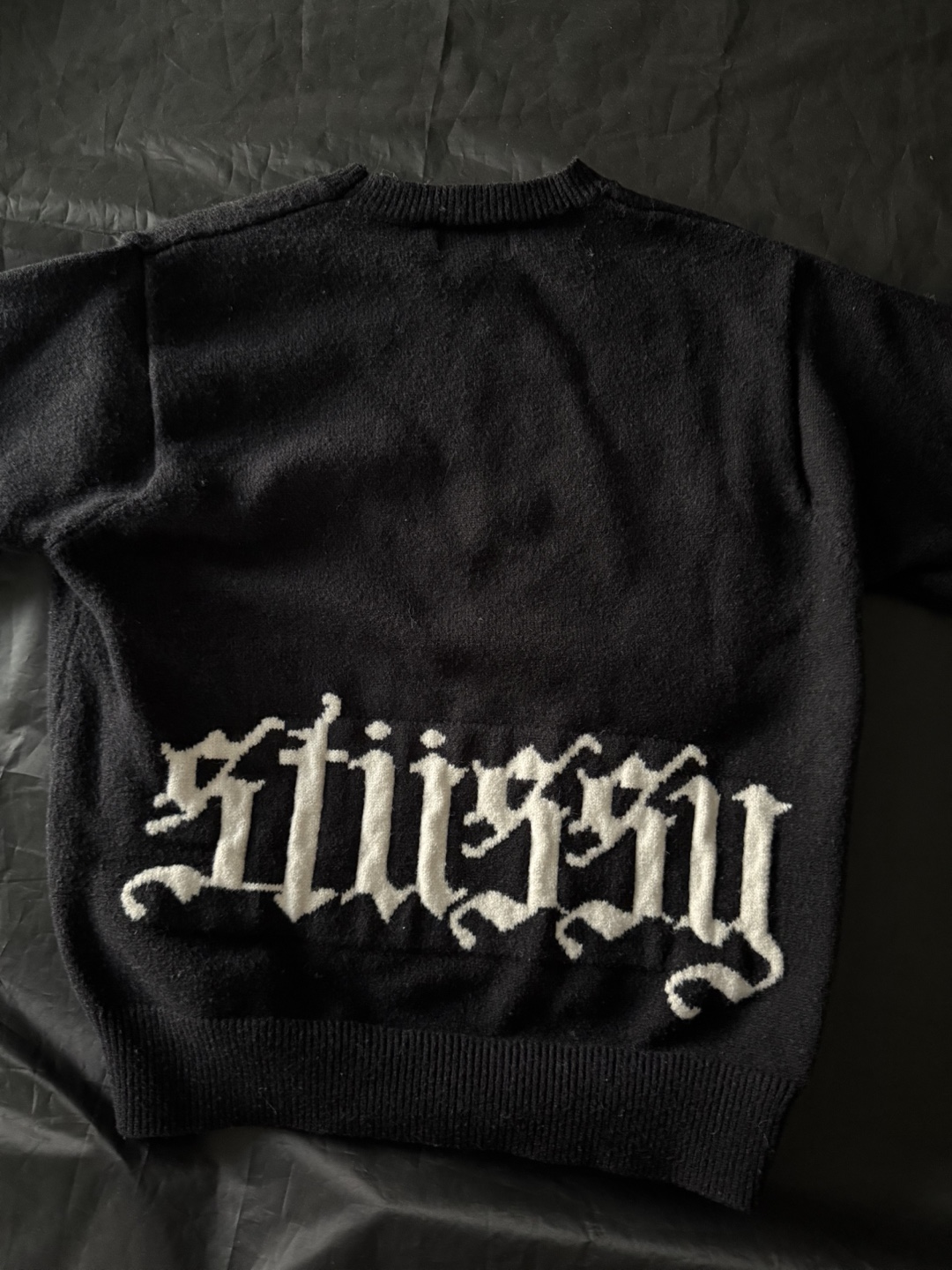 Rare Stüssy Black Knit Sweater