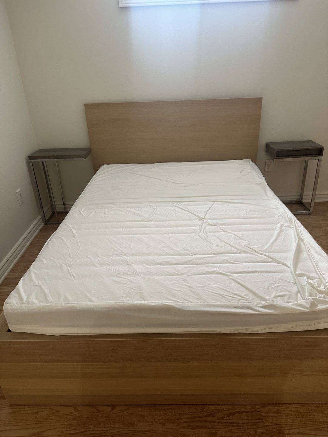 IKEA MALM Double Size Bed Frame with Slatted Base