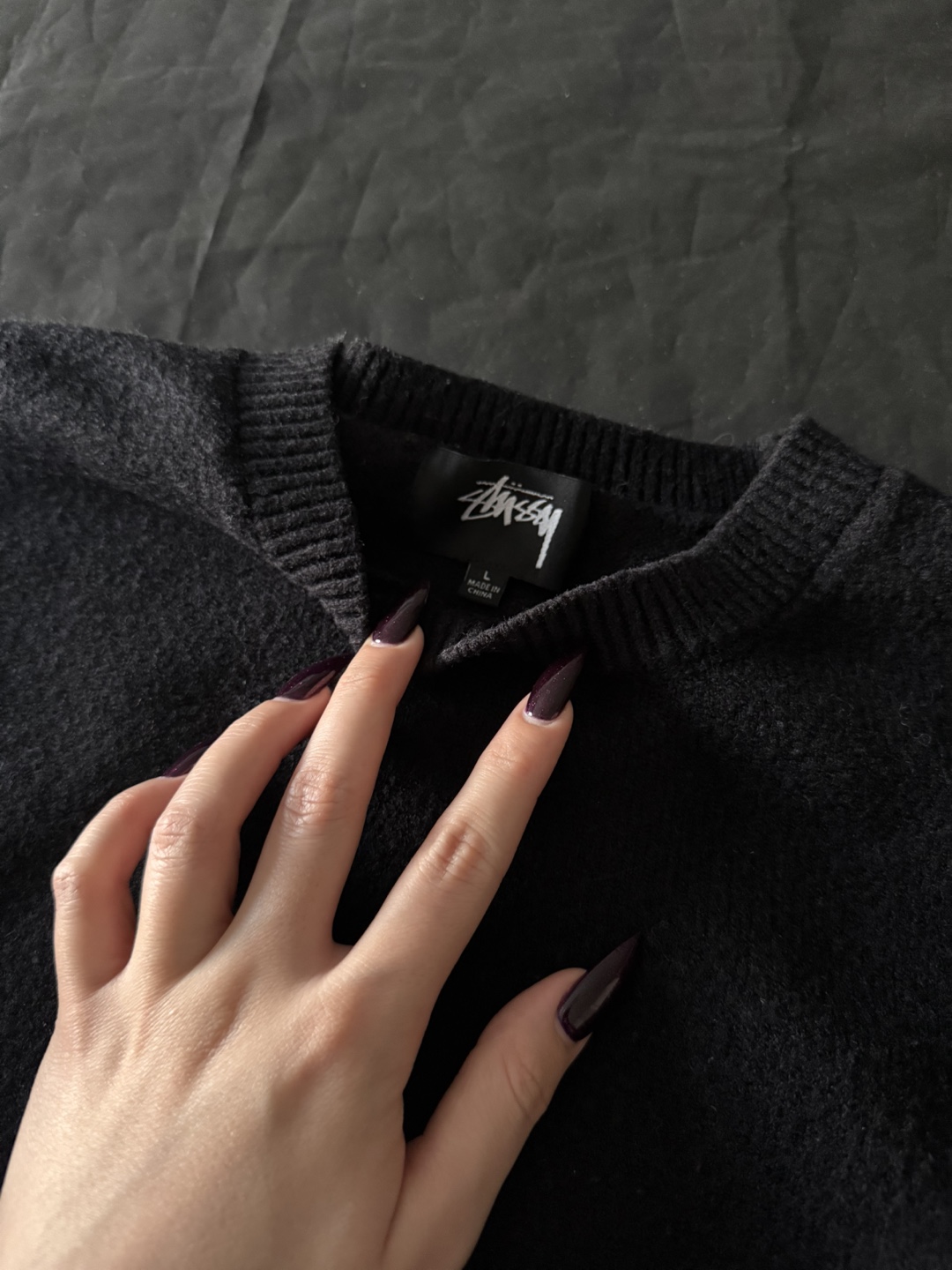 Rare Stüssy Black Knit Sweater - photo 4